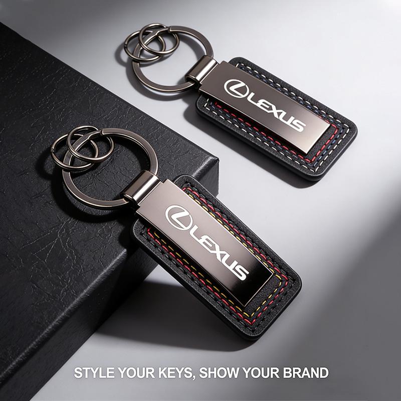 1Pcs Leather Car Keychain Pendant Key Buckle Alloy Keyring For Lexus F-SPORT ES RX NX LS UX LM LX GX LC RZ IS CT GS RC HS SC TX ZJ3