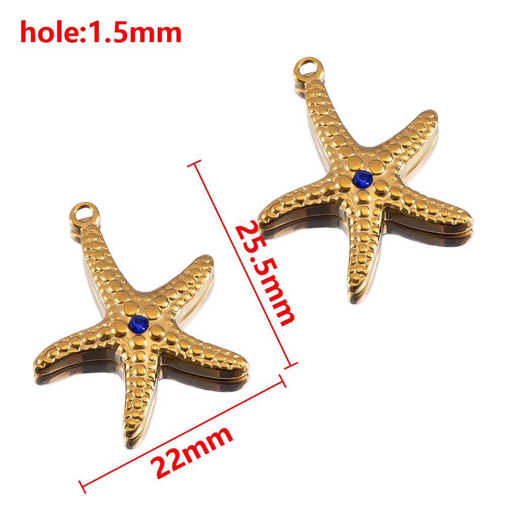 2pcs Stainless Steel Dark Blue Enamel Retro Anklet Charm Bohemia Pendant Base for DIY Earring Necklace Vacation Jewelry Findings