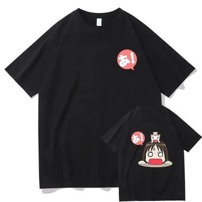 Womens Sweatshirt Summer Tops Anime Azumanga Daioh T Shirt Women Chibi and Chiyo Chan's Summer Short Sleeved Harajuku Casual