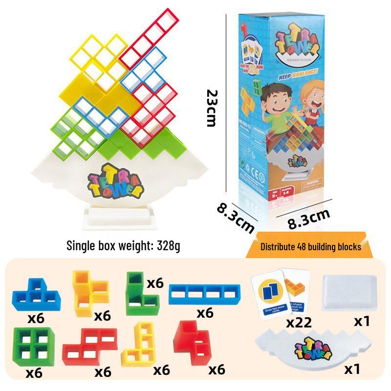 Tetris Blocks Stacking Game for Kids – Puzzle Balance and Wobbling Toy