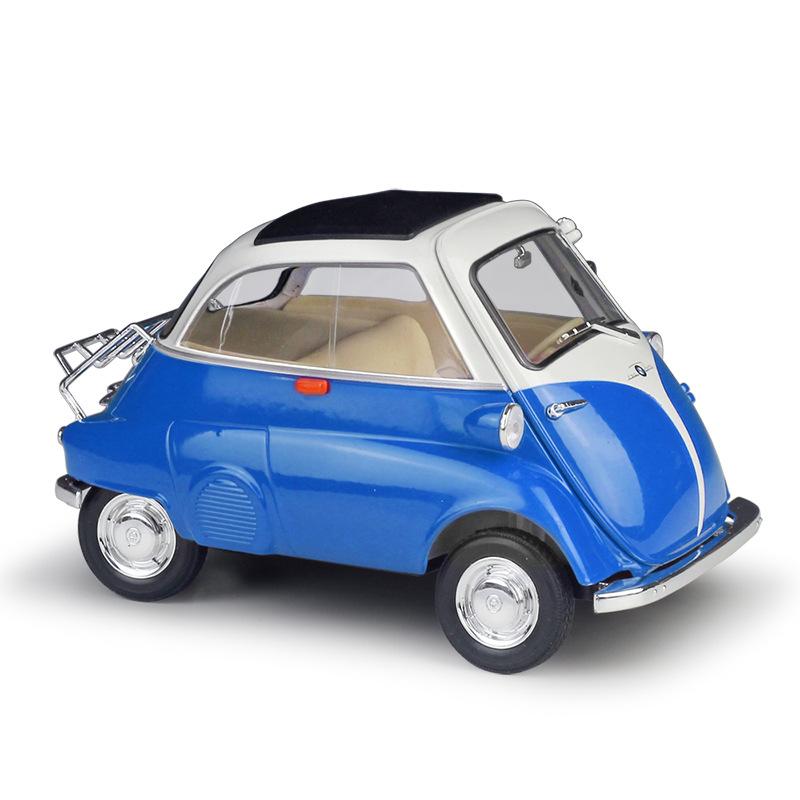 1/18 WELLY BMW Isetta Alloy Model auta Diecasts Kovová hračka Auta Model auta Vysoká simulační kolekce Dětské dárky