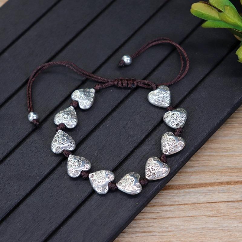 Hand-woven bracelets, retro and versatile for men and women, adjustable bracelets, small fish butterfly bracelets, accessories.