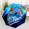 Haaland's Manchester City Debut Outdoor Automatic Umbrella Sturdy 8-Rib Shaft Compact Design All-Season Umbrella for Travel Fashion Lovers
