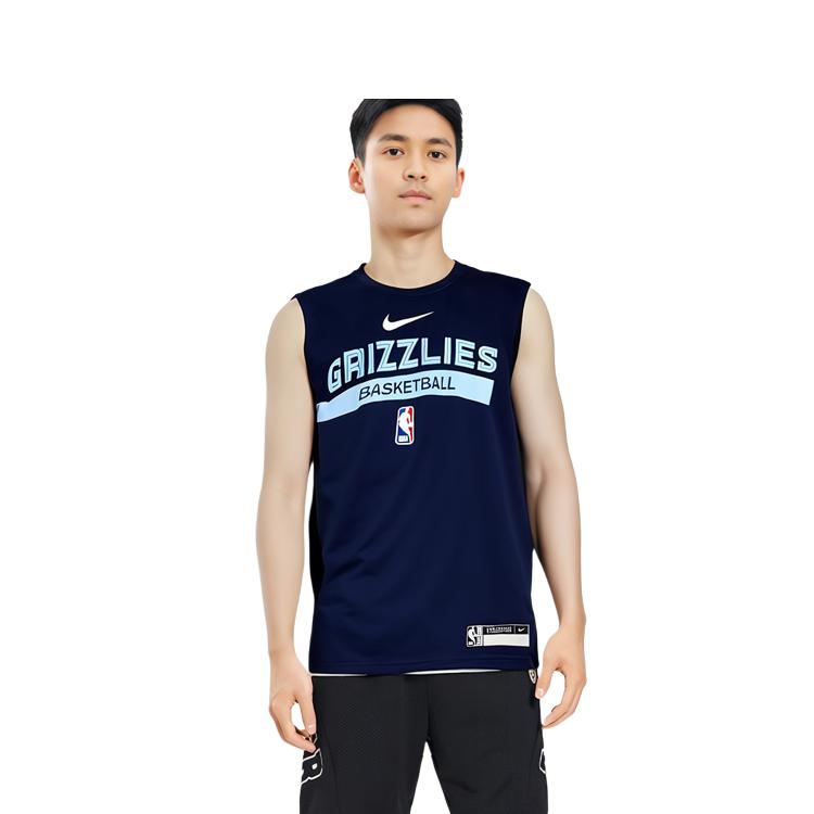 Nike T Shirts Men's Dark Blue Crew Neck Moderate Straight Fit FN5207-419