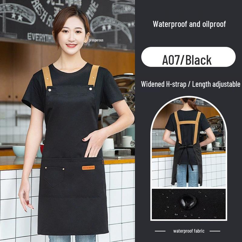 Waterproof & Oil-Proof Apron - Custom Logo for Catering, Kitchen, Baking, Cooking, Men's & Women's Workwear, New Style