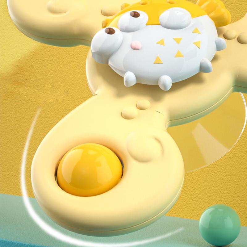 Baby Bath Spinner Toy With Rotating Suction Cup Animal Spinning Top Baby Dining Chairs Toys For