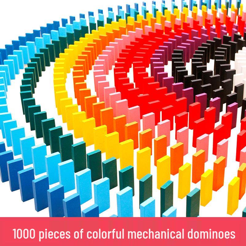 Wooden Domino Set: 1000-Piece Children's Educational Building Blocks