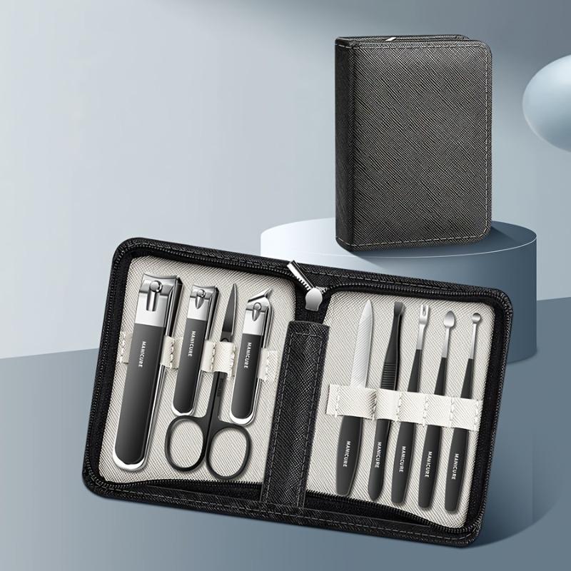 Nail Clipper Set for Men and Women with Leather Case and Original Beveled Nail Clippers