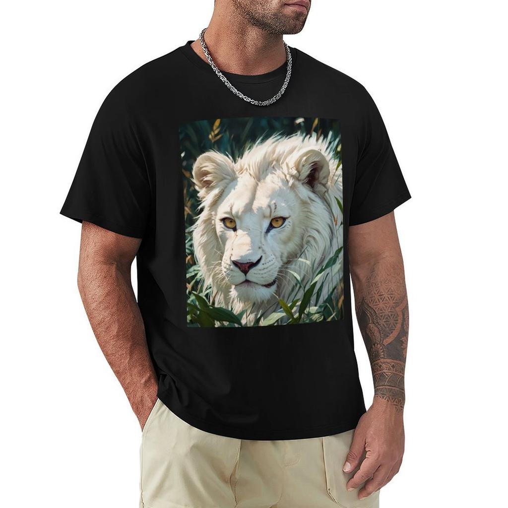 Spirit Lion Rare White Lion TShirt Work Outdoor TShirt for Unisex