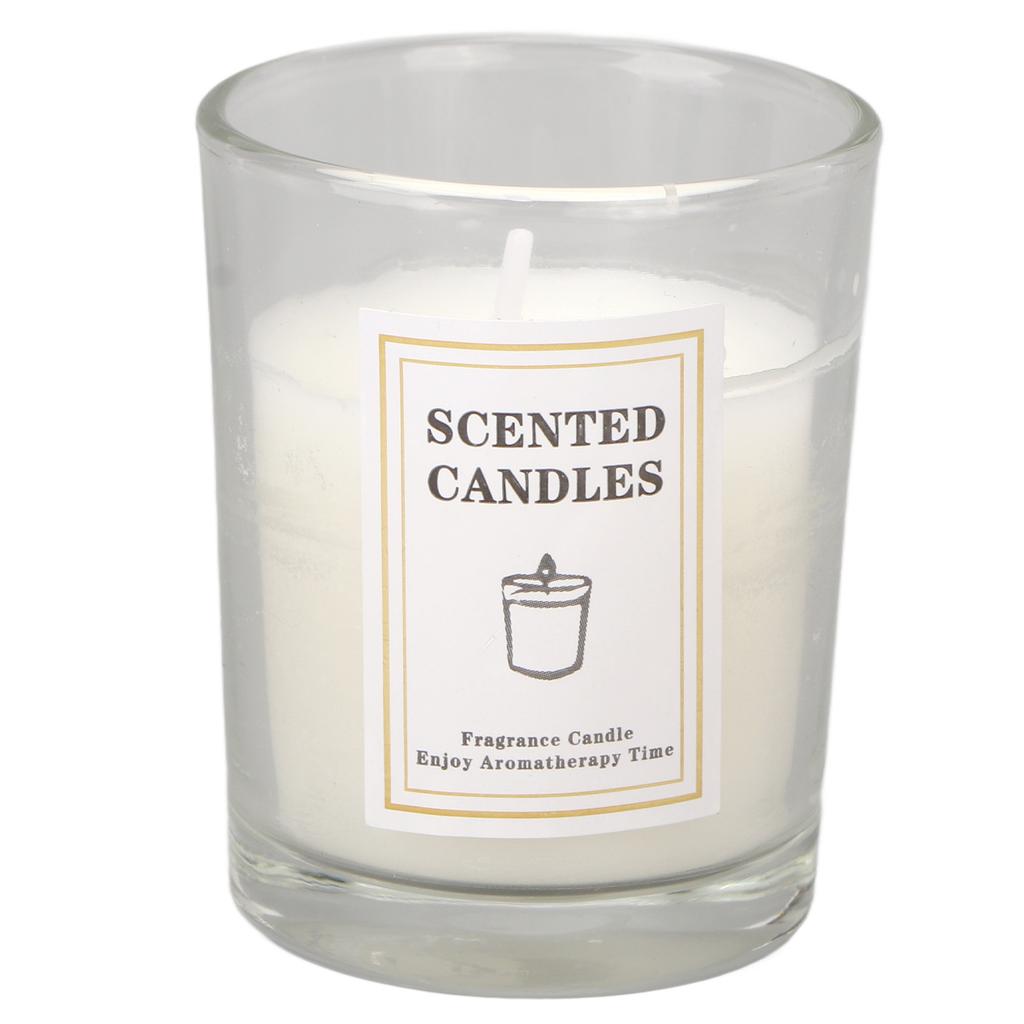 Scented Candle White Soy Wax Warm Rich Fragrance Odor Removal Elegant Soy Candle for Bedroom Office
