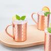 500Ml 100% Copper Moscow Mule Mug Cocktail Wine Cup Hammered Coppery Beer Mugs Coffee Mug Milk Cup Bar Cup Drinkware Durable