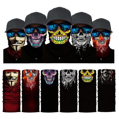 Skull Halloween Mask Scarf Joker Headband Balaclavas Face Mask for Cycling Fishing Ski Motorcycle