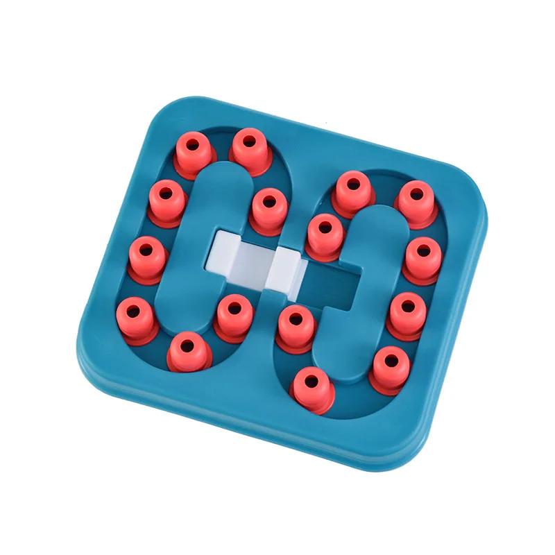 

Pet Feeder Dog Toys Slow Food Plate Interactive Toy Antislip Food Dispenser Increase Puppy IQ Training Supplies Pet Accessories синий