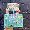 Funny 26 Grid Keyboard Keycap Clicker Keychain Fidget Push Squeeze Stress Anxiety Relief Decompression Sensory Bag Charm Gift
