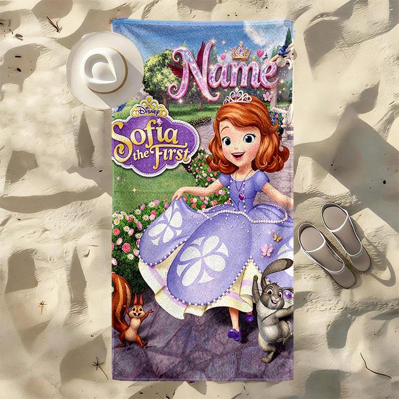 Custom Name Princess Sofia Quick-drying, highly absorbent beach towel,suitable for the beach, pool, gym, and travel.Sports sweat Towel