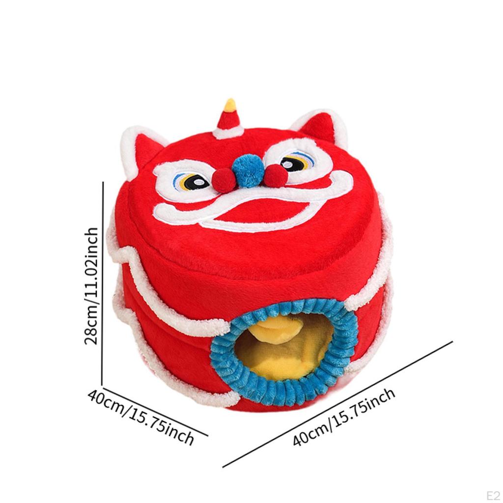 Cat Bed for Indoor Cats Pet Nest Soft with Removable Washable Cushioned Pillow, House Lion Dance