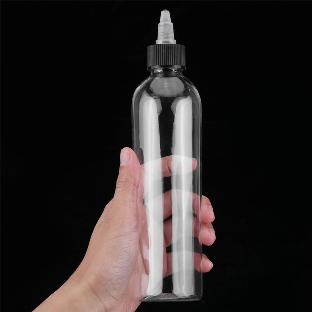 3pcs 250ml Empty Plastic Bottles Tattoo Pigment Ink Bottle Green Soap Clear Bottle Supply