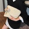 Handmade Straw Beach Shoulder Crossbody Bag Girls Envelope Woven Summer Small Hair Ball Cluth