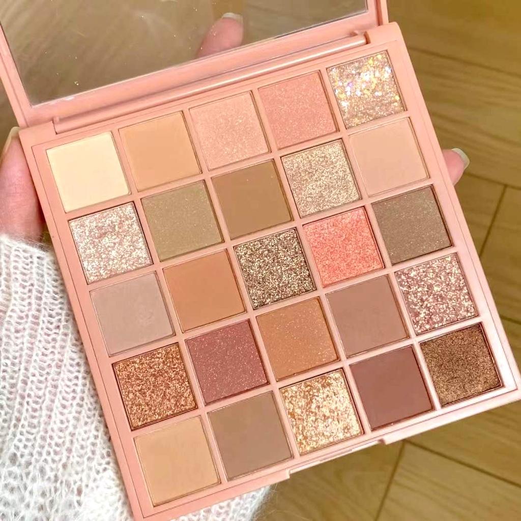 25color Eye Shadow Palette Nude Color Low Saturation All-match Large Base Eye Shadow Palette Pearlescent Matte Matte Makeup Remover Affordable Eye