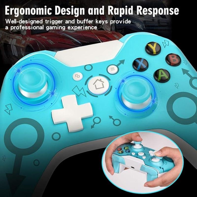 Wireless Controller for Xbox One / Xbox One S / Xbox One X / Xbox Series X / PS3 / PC, 2.4GHZ Wireless Game Controller with Dual Vibration