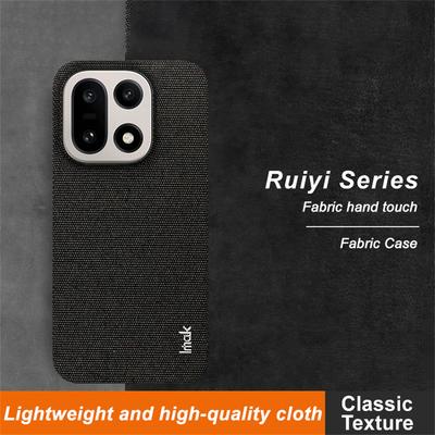 IMAK Ruiyi Series for OnePlus 15 5G Case Fabric Texture Leather + PC Phone Back Cover