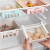 Fridge Drawer Organizer, Stretchable Fridge Shelf Holder Storage Box, Pull-Out Refrigerator Storage Box Holder Food Organizer, Container For Food
