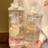 Outdoor high-value portable water cup Plastic cup with straw Double drinking cup