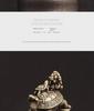 Brass Dragon Turtle Ornament - Mother Turtle with Dragon Head for Home or Office Decor, Desktop Decoration, Fortune Gift