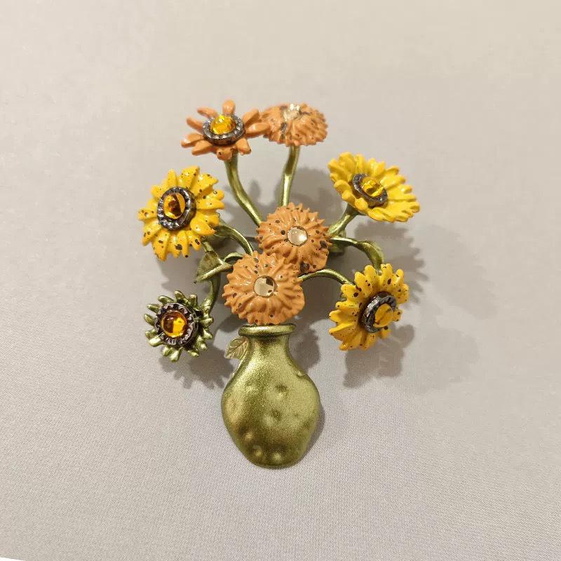 

Брошь «Подсолнух в стиле Мори» - Высококлассный винтажный женский аксессуар