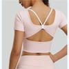 2026 New Summer Breathable Yoga Wear Tops Women Outdoor Running Sports Fitness Wear Short Sleeves