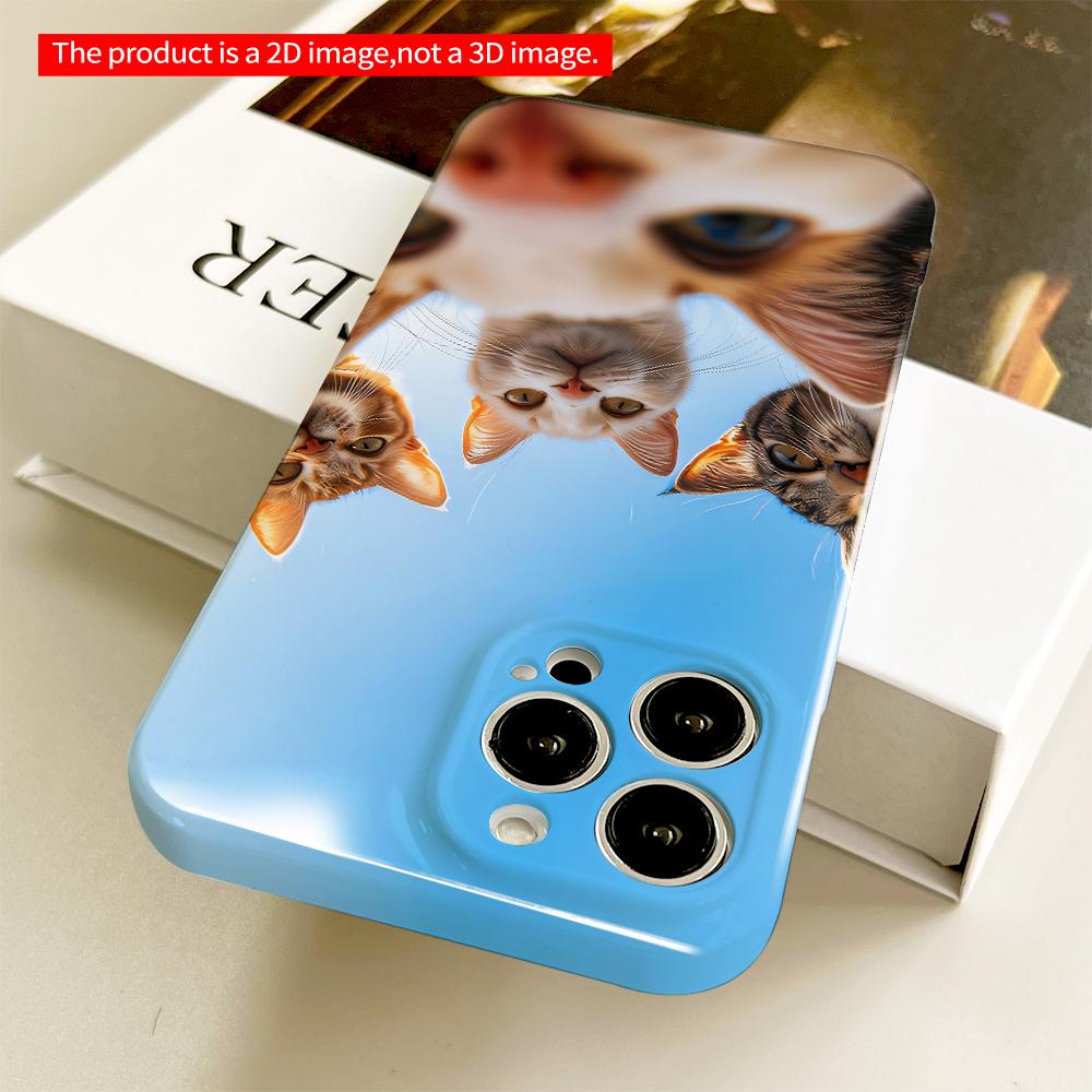 Cats Skyward Selfie Phone Case All Inclusive Film Hard Phone Case, Compatible with iPhone 18 Pro Max 17 16 15 14 13 12 11