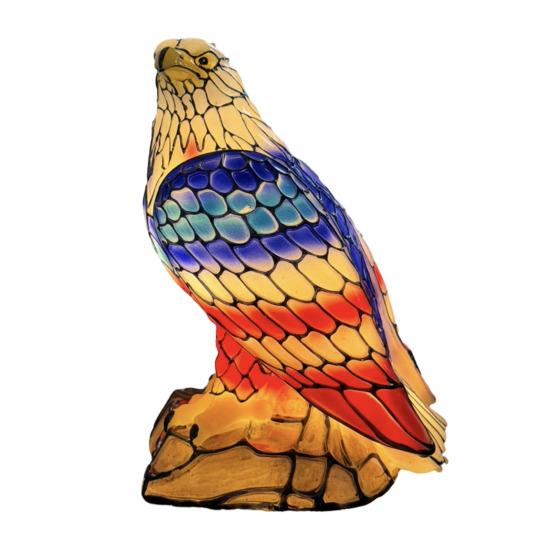 Bald Eagle Table Lamp, Resin American Eagle Night Light, Red White Blue Patriotic S