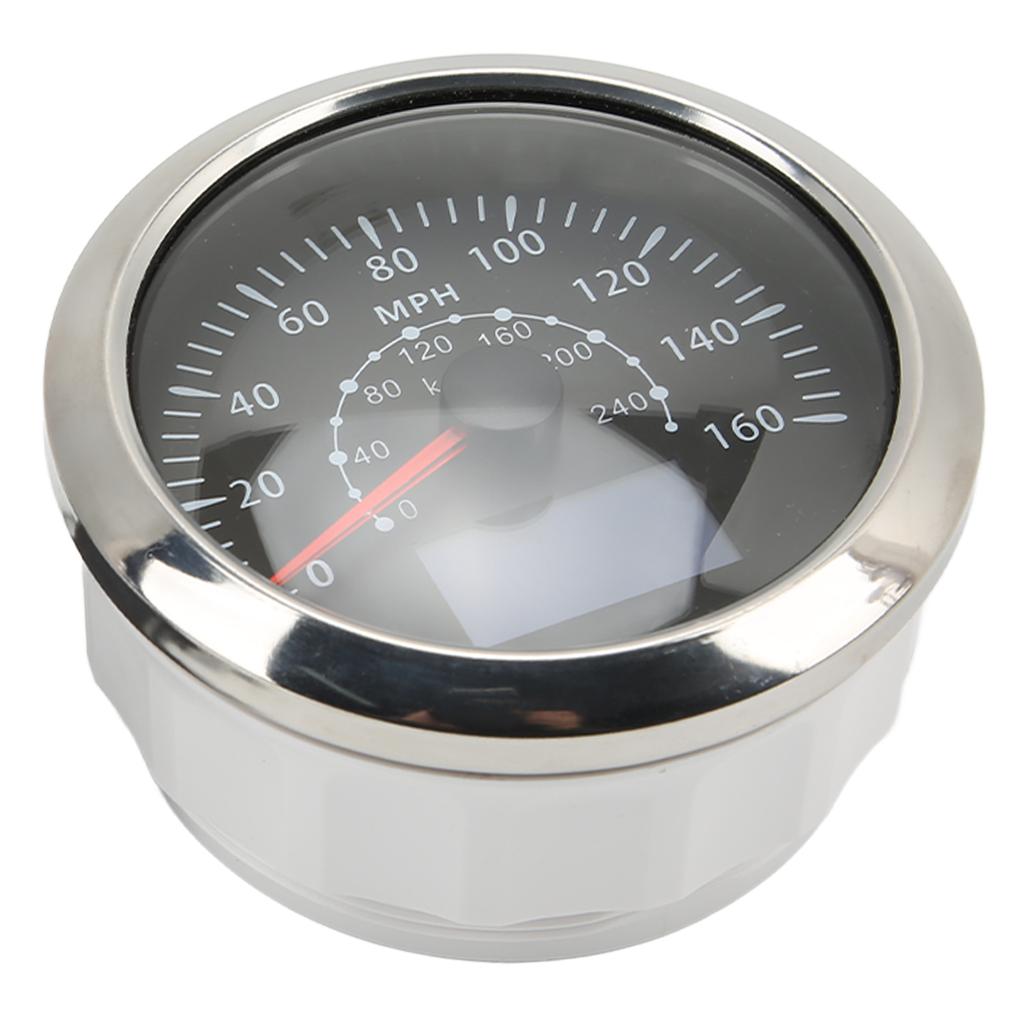 85mmCelsius3.35in GPS Speedometer 0‑160MPH 0‑240KMCelsiusH LCD Screen IP67 Waterproof   for Cars Boats RVs  9‑32V