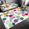 Colorful Pineapples and Flowers Carpet Yoga Living Room Room Decor Children's Crawling Mat Doormat Area Rug Games Mat