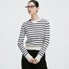 GIOVANNI VALENTINO Women's Striped 100% Wool Round Neck Sweater