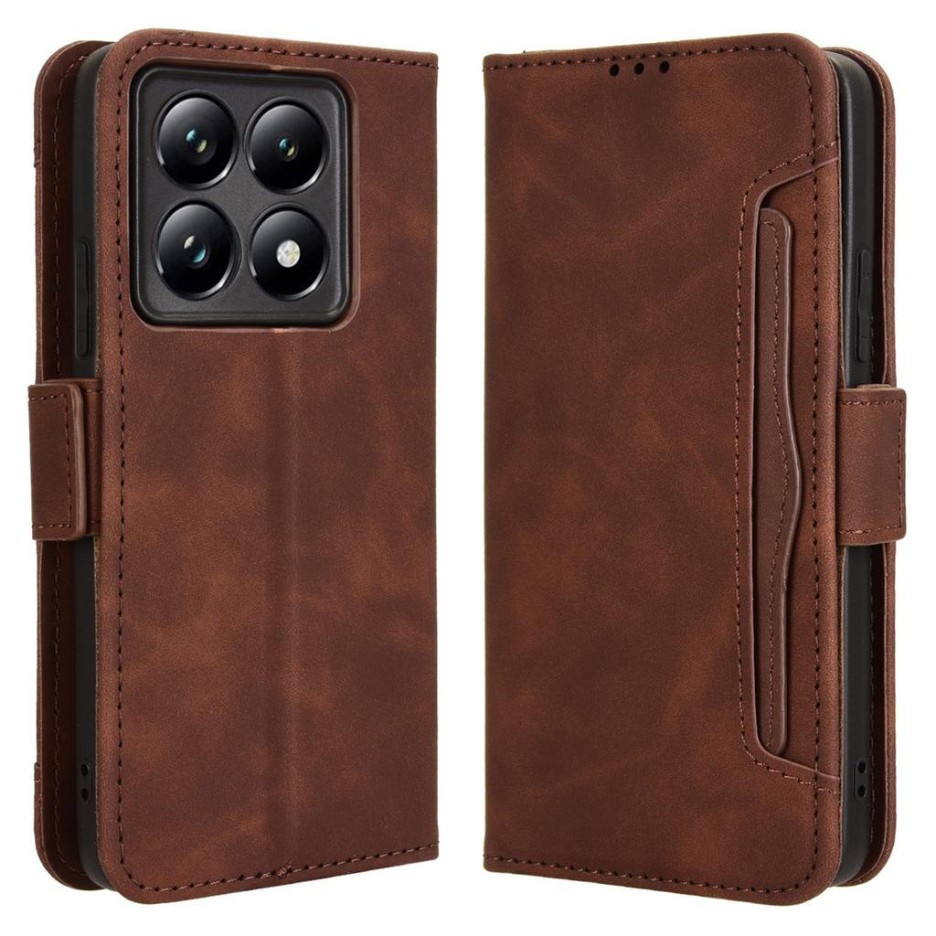 For Xiaomi 14T Pro Leather Case Phone Wallet Cover with Multiple Card Slots