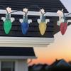 Christmas Light Gutter Clips 10-Piece Holiday Light Clips For Outdoor Shingle Weather-Resistant Silicone Lamp Hanger For Deck