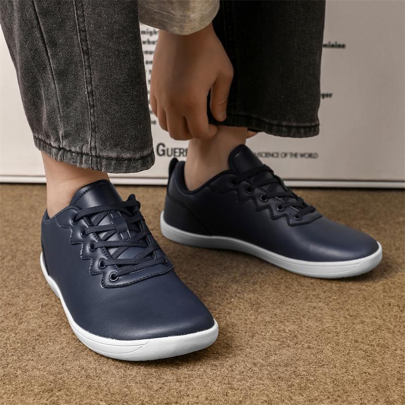 Men Barefoot Casual Flats Women Wide Palm Driving Shoes Black Wide Head Couple Walking Shoes Blue White Shoes Large Size