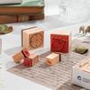 Office School Supplies Wooden Time Seal Set Box Week and Month Digital Handbook Cross Border Date Planning Time Assorted Stamp