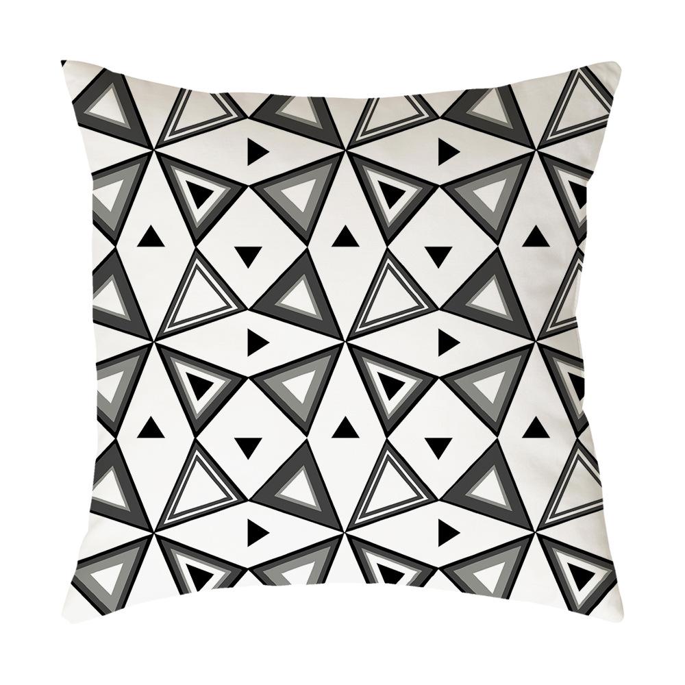

Geometric Abstract Cushion Pillow Cover Living Room Decor Sofa Short Plush Linen Cushion Pillow Cover 45*45cm