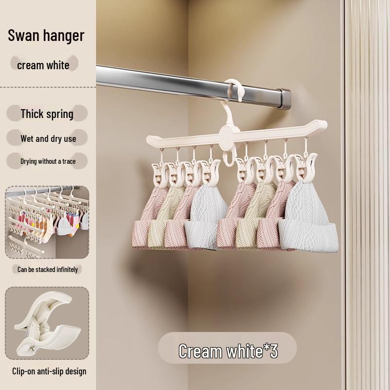 Multi-Clip Socks and Underwear Drying Rack for Balcony or Wardrobe Use