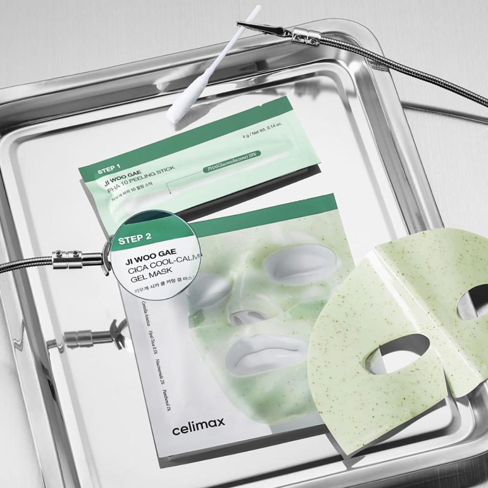 CELIMAX JI WOO GAE Cica PHA Peel 2-Step Gel Mask 34g