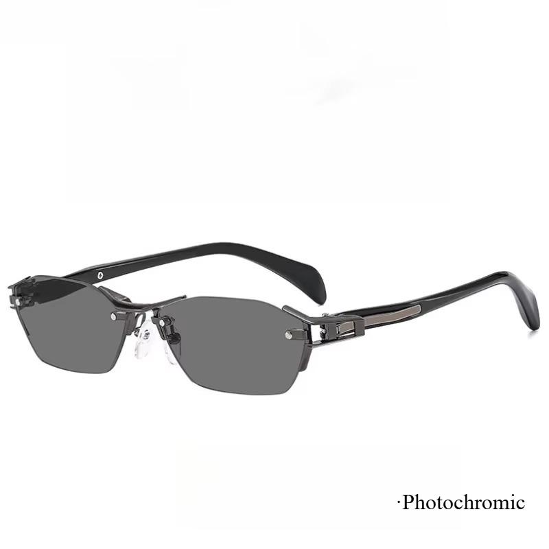 

Деловые безрамочные очки для чтения Ретро фотохромные очки Мужские модные очки с блокировкой синего света Мода для женщин 1.0