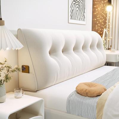 Cuscino Triangolare da Comodino e Supporto Lombare in Cashmere Rimovibile Lavabile