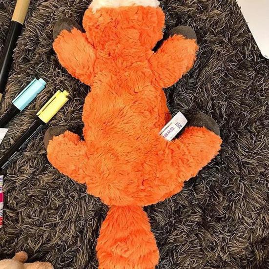 Federmäppchen in Form eines Cartoon-Fuchses, großes Fassungsvermögen, Schreibwarentasche für Studenten, Reißverschluss, Bleistifte, Marker, Make-up-Organizer