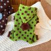 Fashion Polka Dot Pattern Dog Four Legged Coat Thickened Warm Comfortable Dog Jumpsuit Soft Plush Dog Hooded Sweatshirt Walking