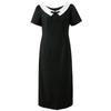 Plus Size Black Short Sleeve Straight Dress
