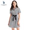 U.S. POLO ASSN. Women's Plaid Cotton Polo Shirt Dress