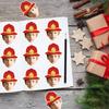 20pcs Firefighter Hat With Customized Face Sticker Personalized Age Birthday Paper Label Custom Sealing Stickers Party Supply