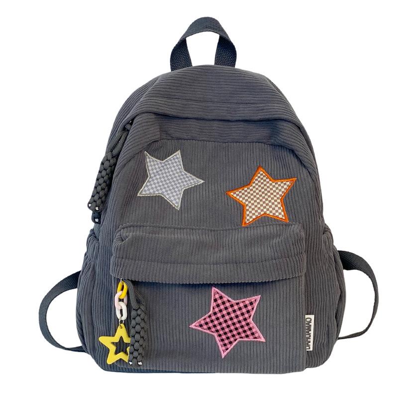 Schoolbag velvet large-capacity backpack 1011 new high school student class schoolbag small fresh solid color cute versatile backpack